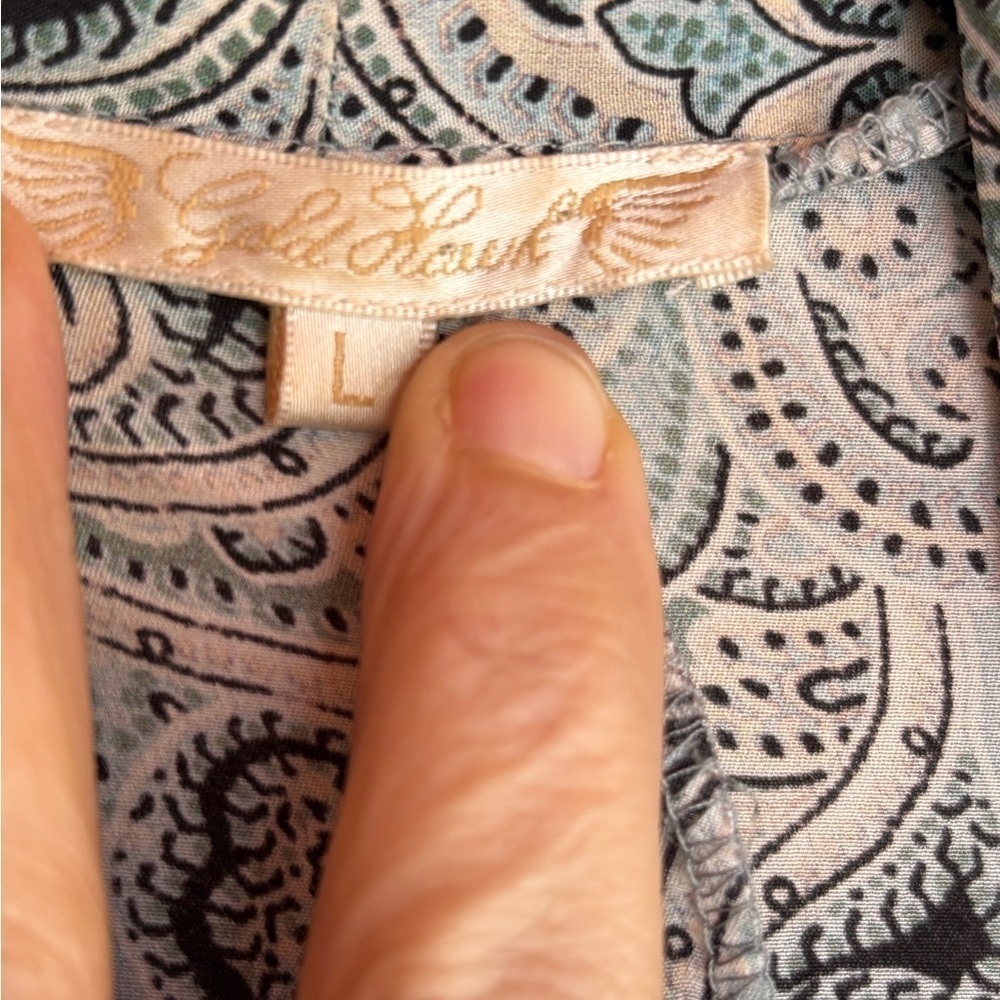 Paisley Women's 100% silk kimono Jacket pockets - Picture 5 of 10